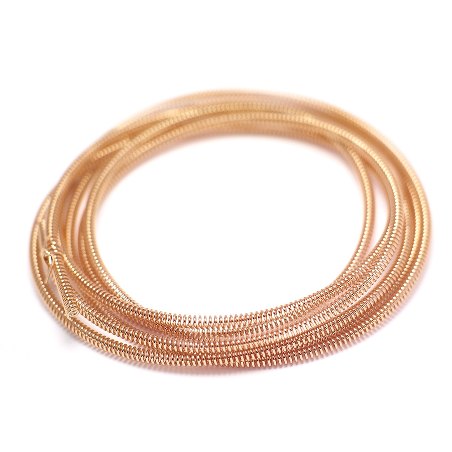 Rose Gold Bracelet - Łańcuchy wiosenne, naszyjnik z pozłacany mosiądz