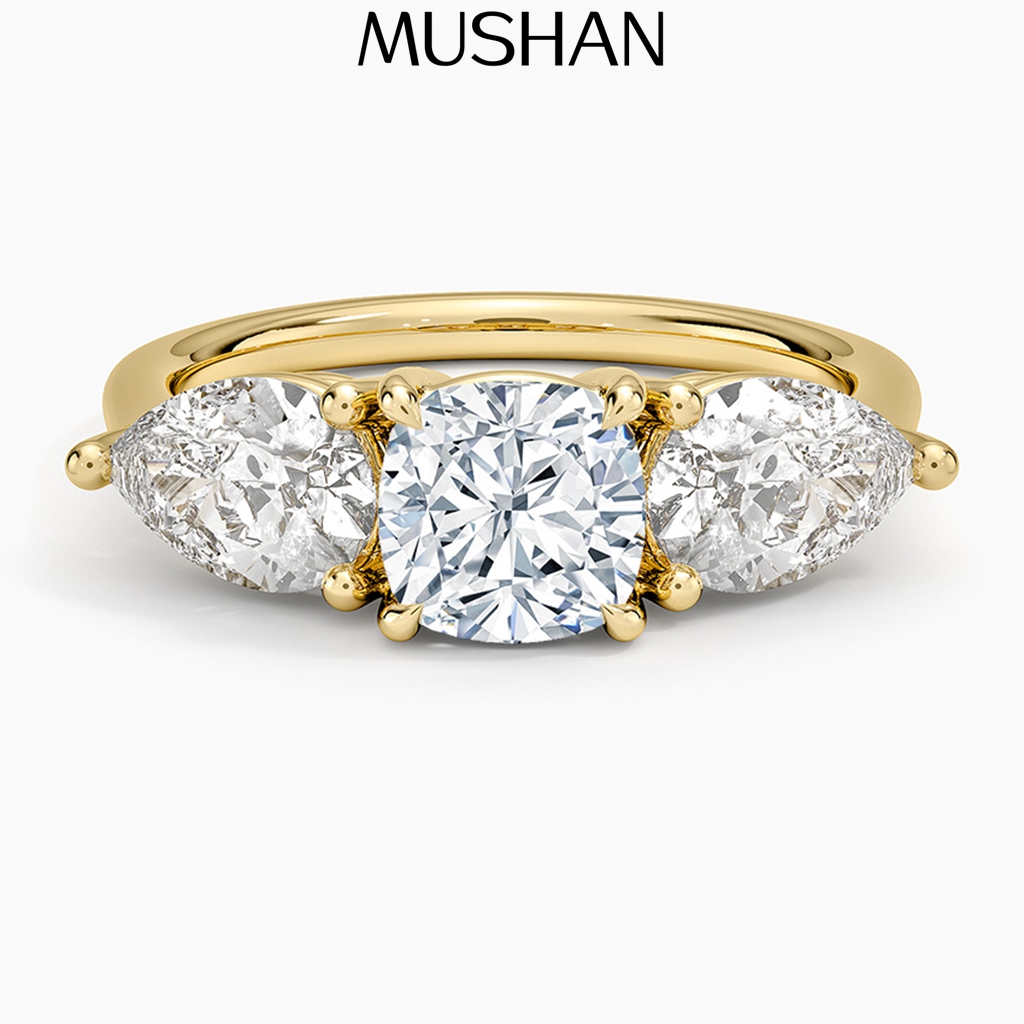 Moissanite Ring - MUSHAN Biżuteria na zamówienie Pierścionek ze