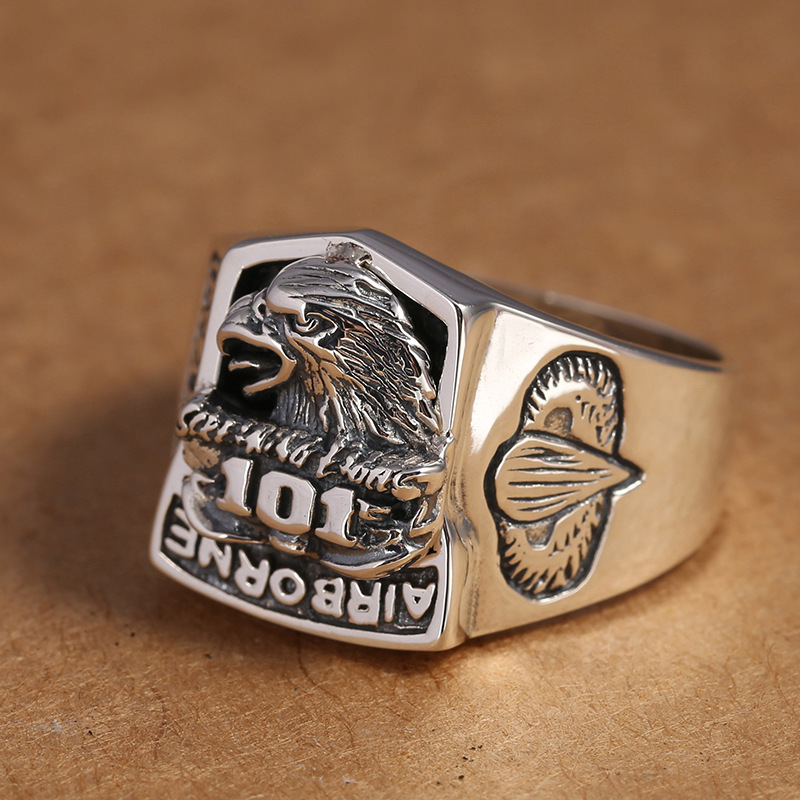 Sterling Silver Ring - Biżuteria męska ze srebra próby 925,