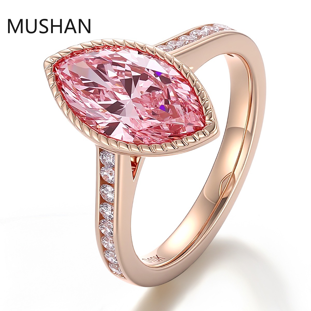 Moissanite Ring - MUSHAN Luksusowe, wykonane na zamówienie pierścionki