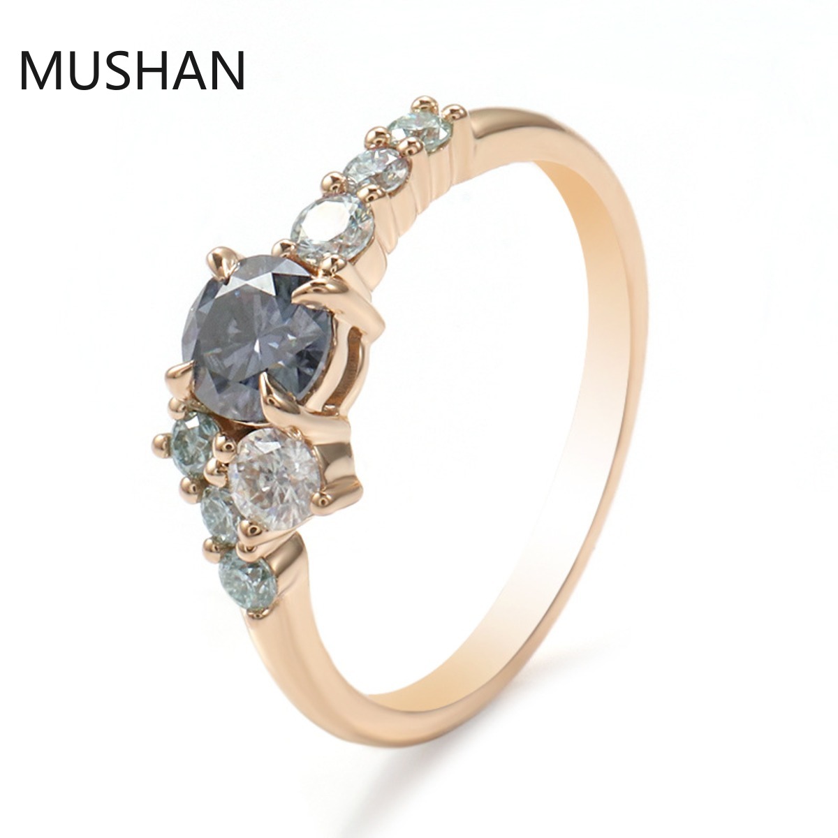 Moissanite Ring - MUSHAN Luksusowe, wykonane na zamówienie pierścionki