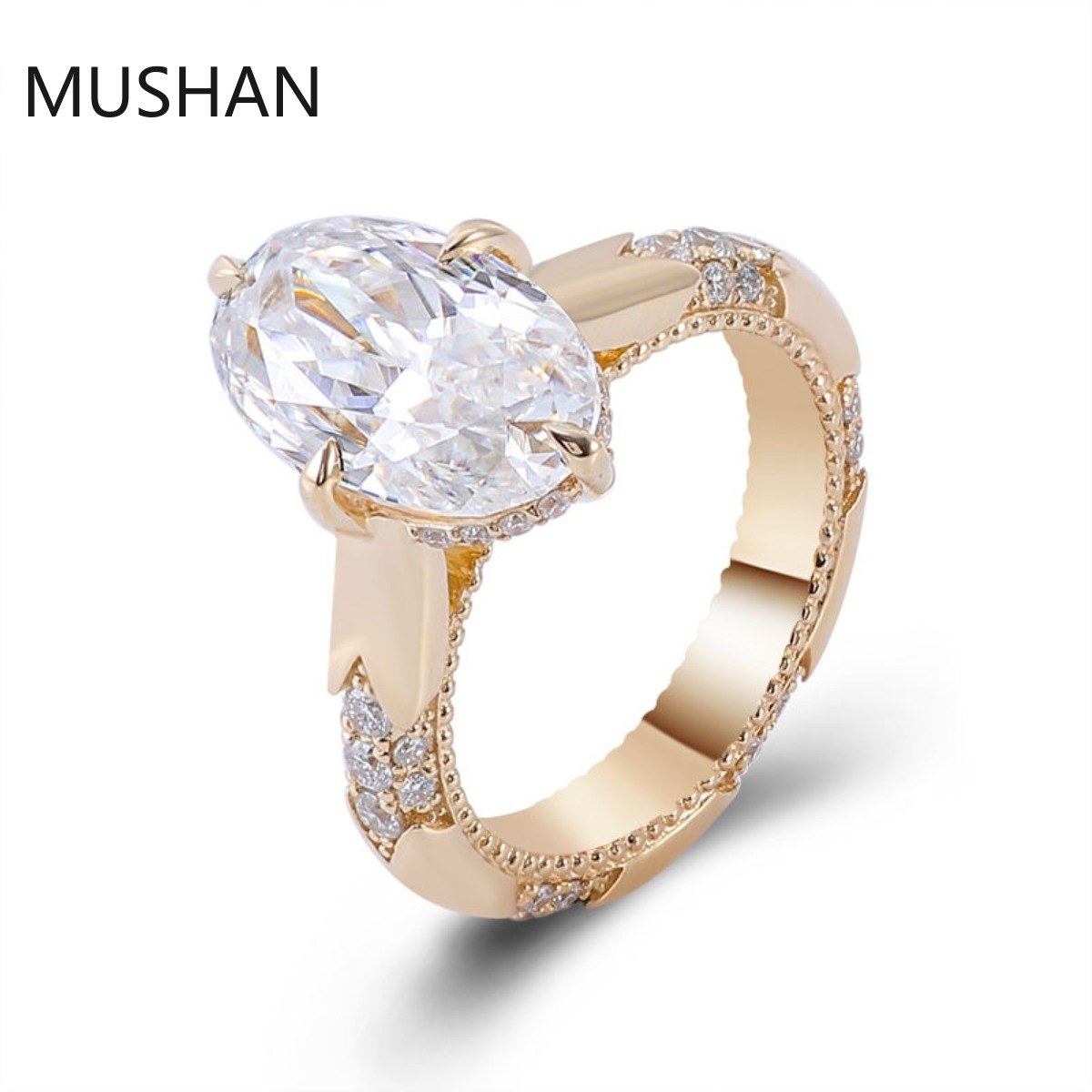 Moissanite Ring - MUSHAN Luksusowe Pierścionki na Zamówienie z