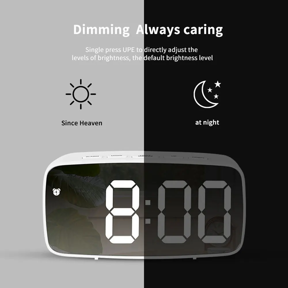 Moments Watches & Jewelry Burlington - Akrylowy budzik z lustrem Elektroniczny zegarek