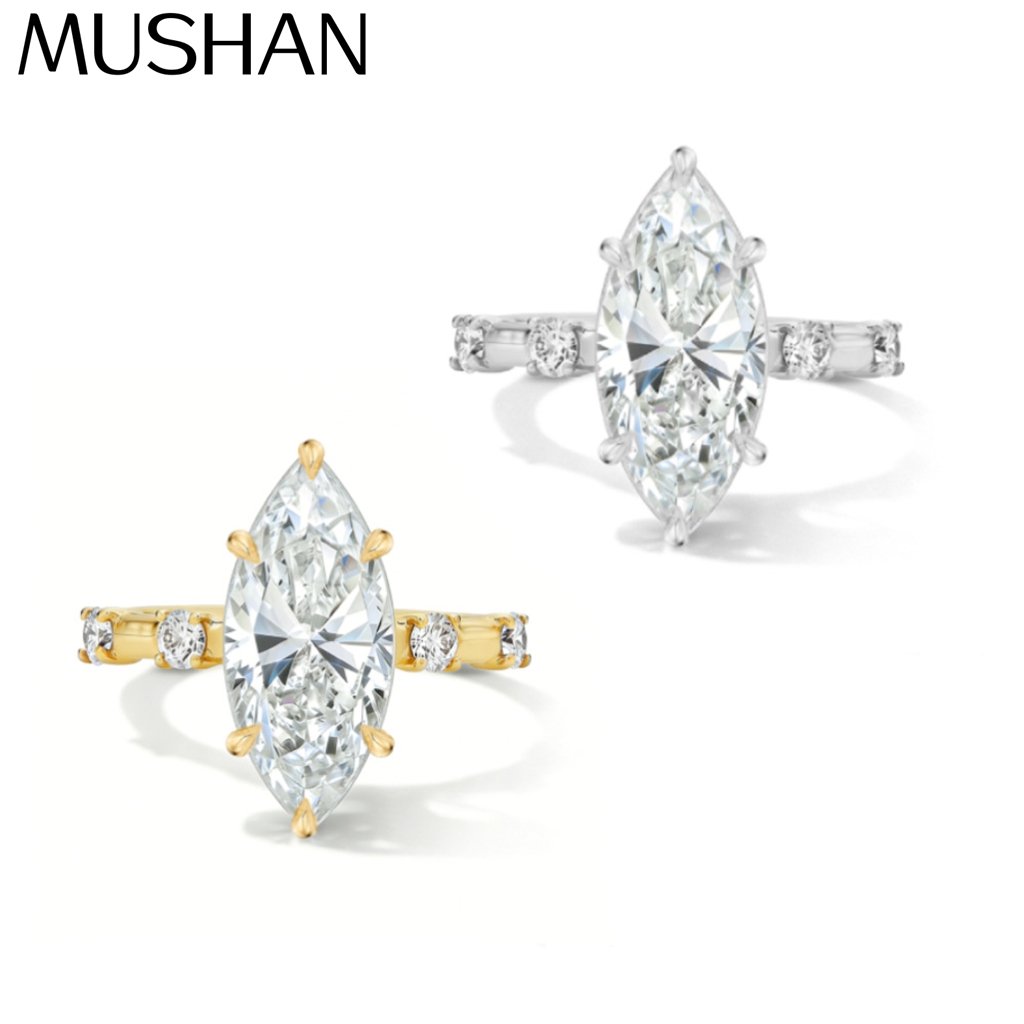 Moissanite Ring - MUSHAN Biżuteria na Zamówienie Pierścionek ze