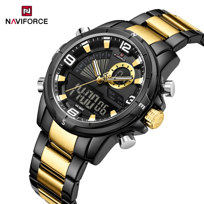 Watch Display Box - Zegarek męski NAVIFORCE z podwójnym wyświetlaczem,