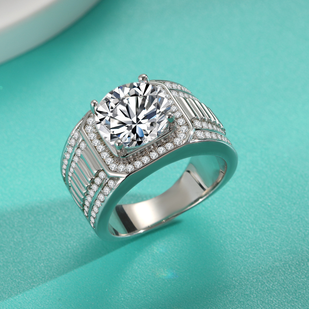 Pierścionki męskie z moissanit – Moissanite Ring recenzja i cena