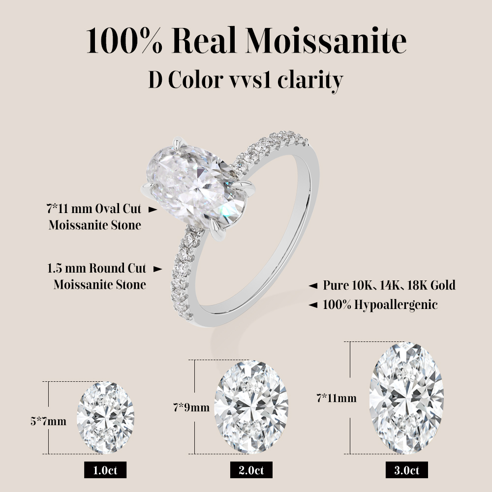 ATTAGEMS Pierścionek z moissan – Moissanite Ring recenzja i cena
