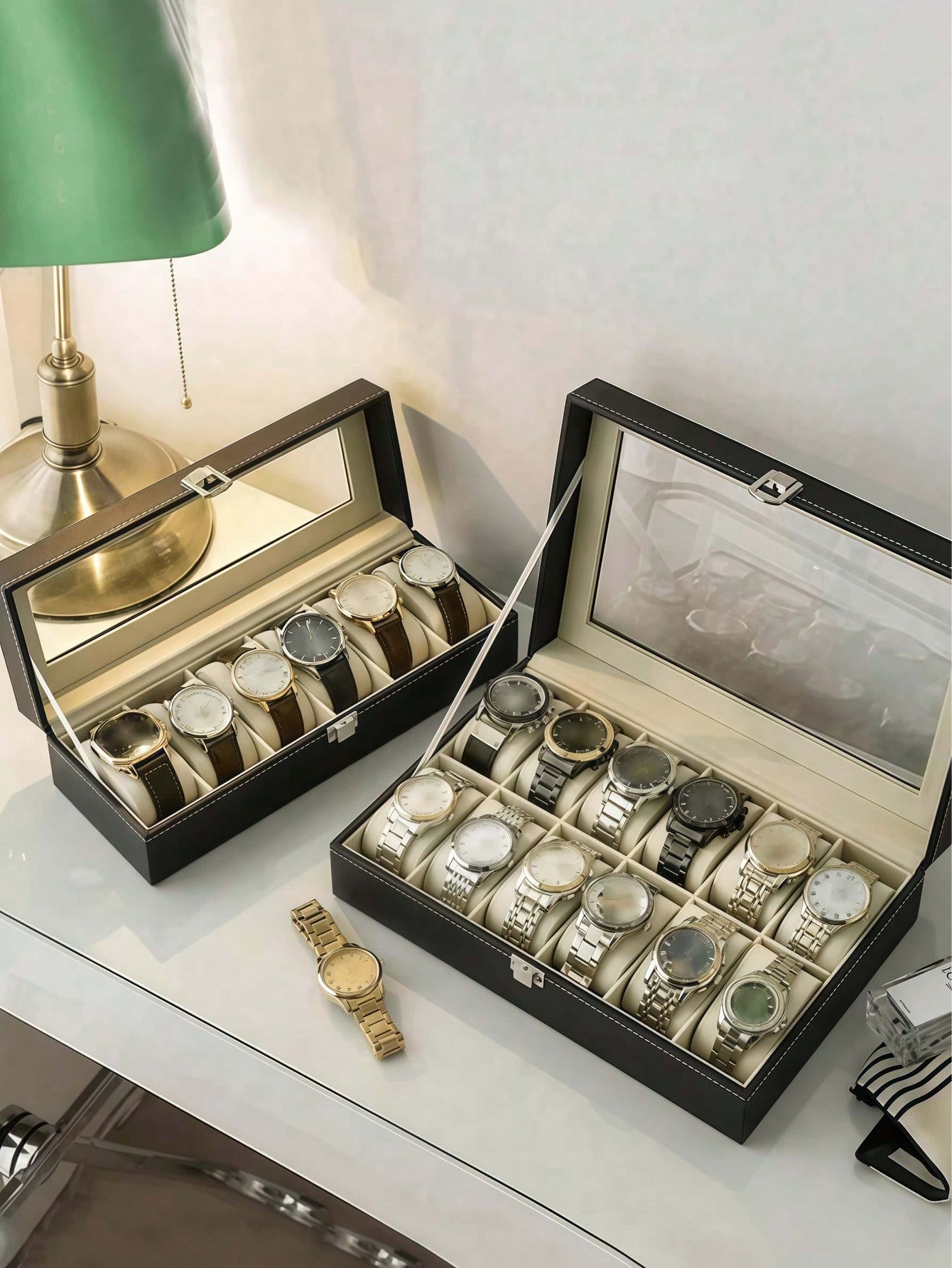 Skórzane pudełko na zegarki z  – Watch Display Box recenzja i cena