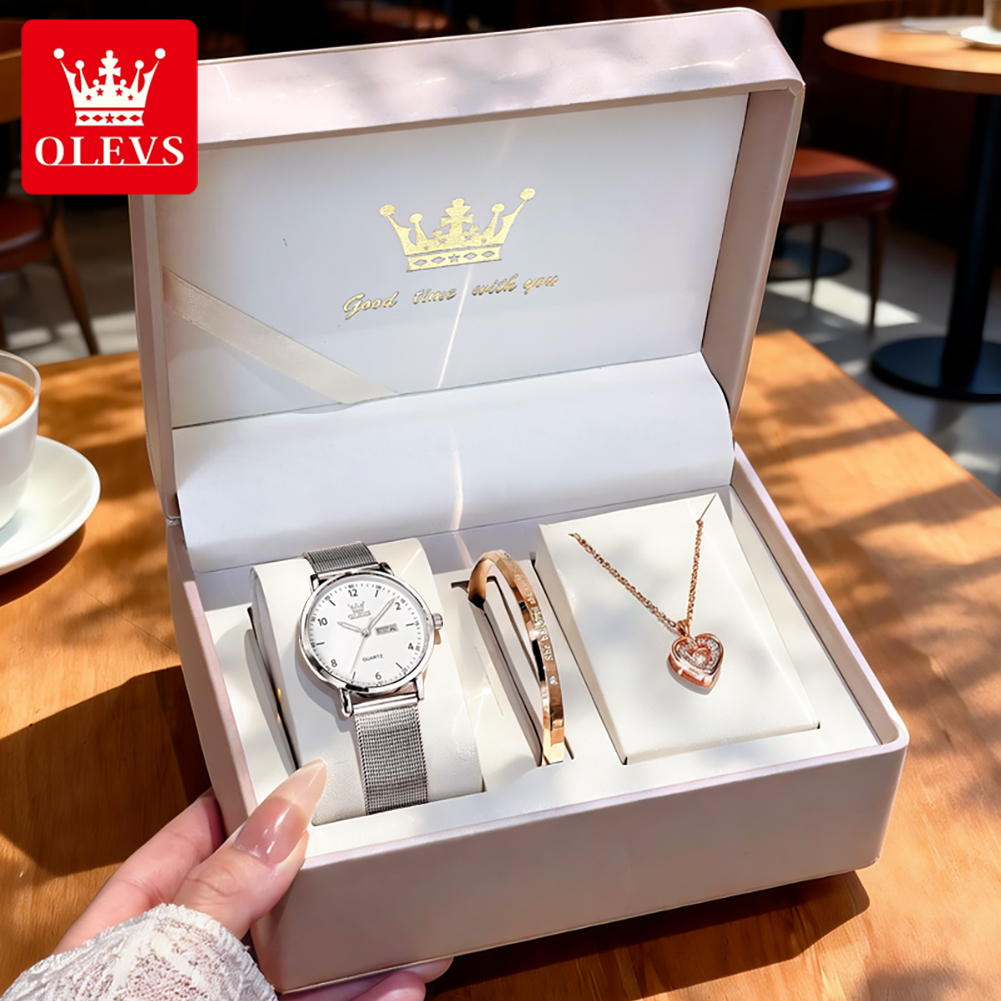 OLEVS 2996 Damskie Zegarki Ory – Watch Display Box recenzja i cena