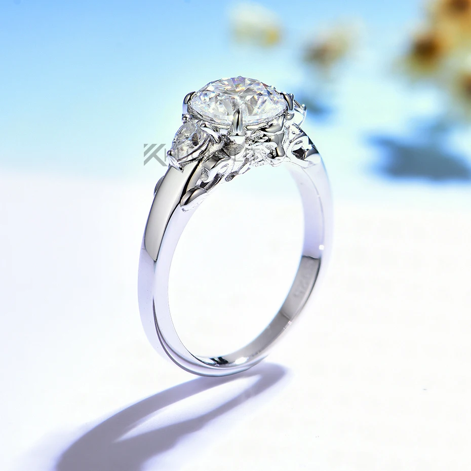 Pierścionek z moissanitem o śr – Sterling Silver Ring recenzja i cena